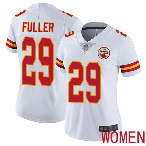Women Kansas City Chiefs #29 Fuller Kendall White Vapor Untouchable Limited Player Football Nike NFL Jersey->nfl t-shirts->Sports Accessory